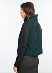 Boucle Turtle Neck in Green/Black